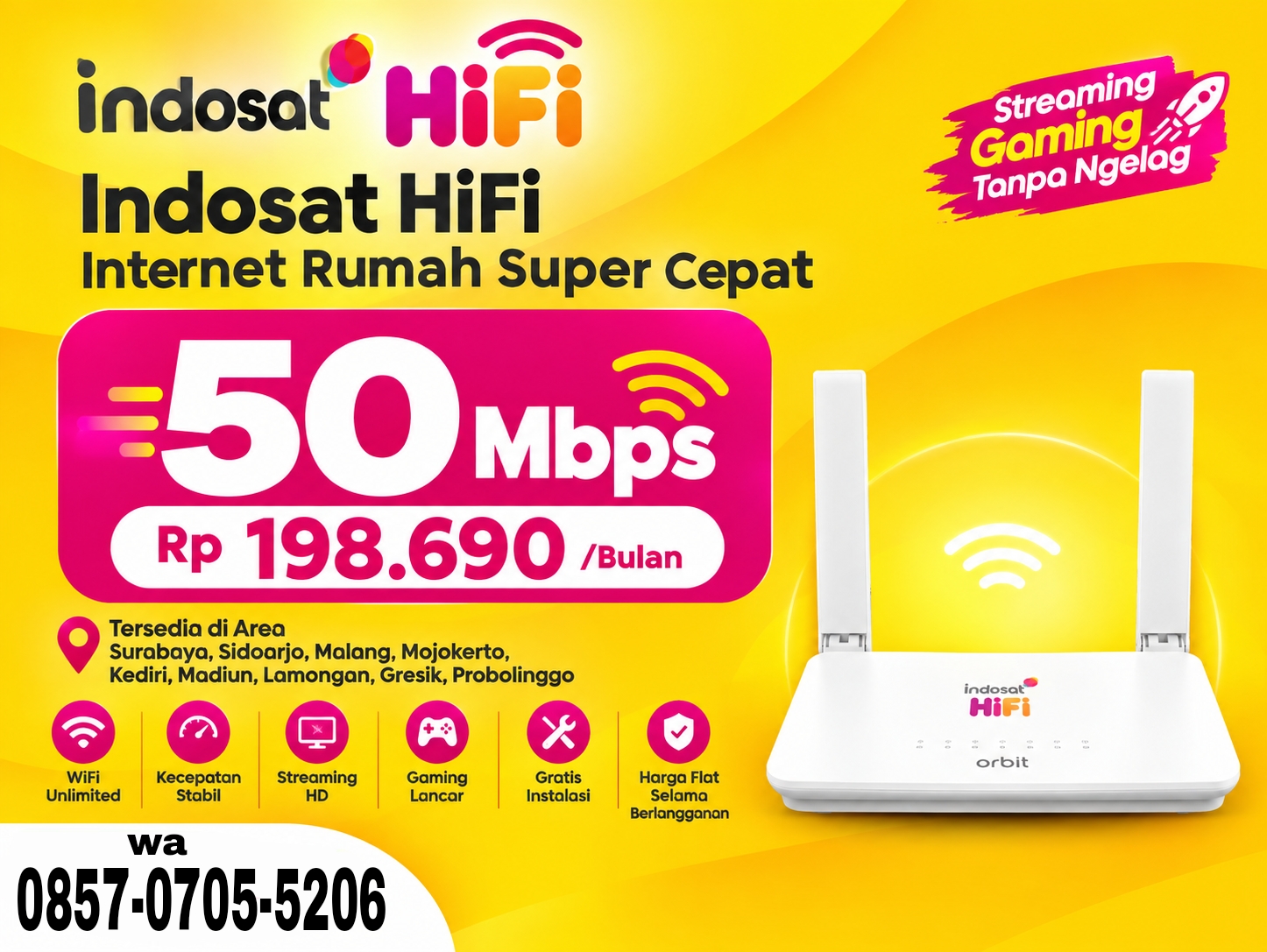 Promo Modem Router Indosat HiFi 50 Mbps